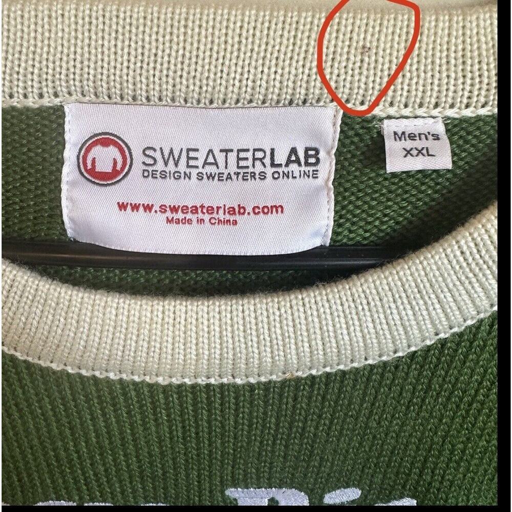 SweaterLab Men's Christmas Ugly Sweater XXL 2XL Funny Wheel Chair Holiday - Picture 3 of 11